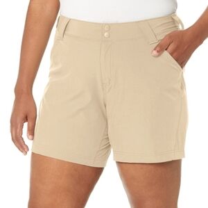 NWT Columbia Coral Point III Active Short Tan Khaki Fossil Quick Dry - Size 10